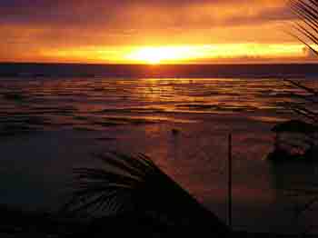 プエルト・デル・ソルから見た夕日